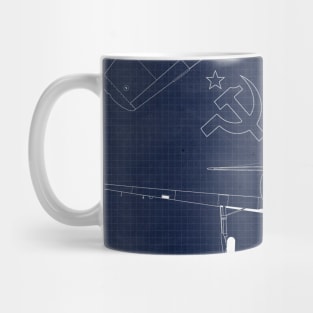 Lavochkin La11 Blueprint Mug